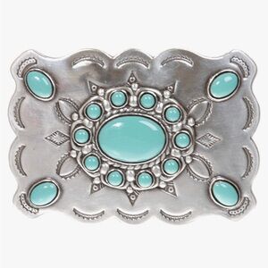 FAUX turquoise buckle